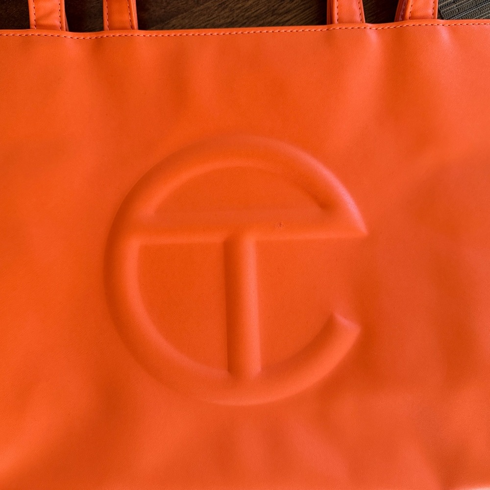 Telfar Orange Medium Shopping Bag